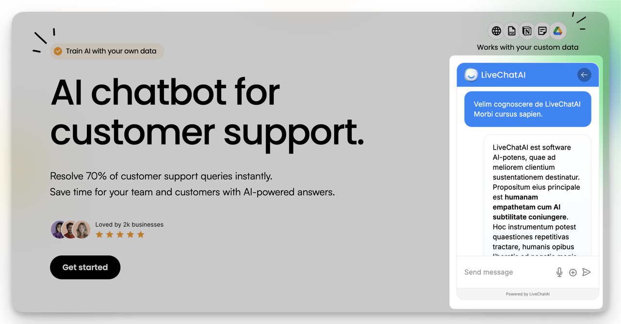 LiveChatAI multilingual chatbot supporting 95+ languages for global chat support