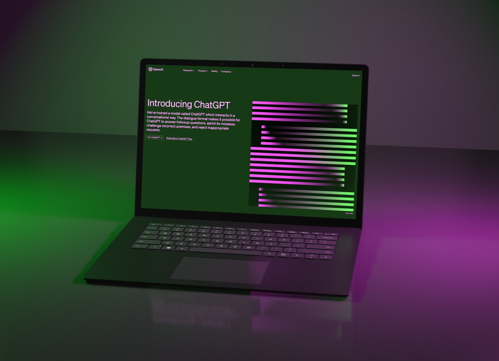 laptop with ChatGPT open showing why to train ChatGPT on custom business data
