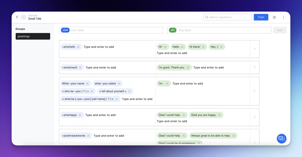 the dashboard of Kore.ai