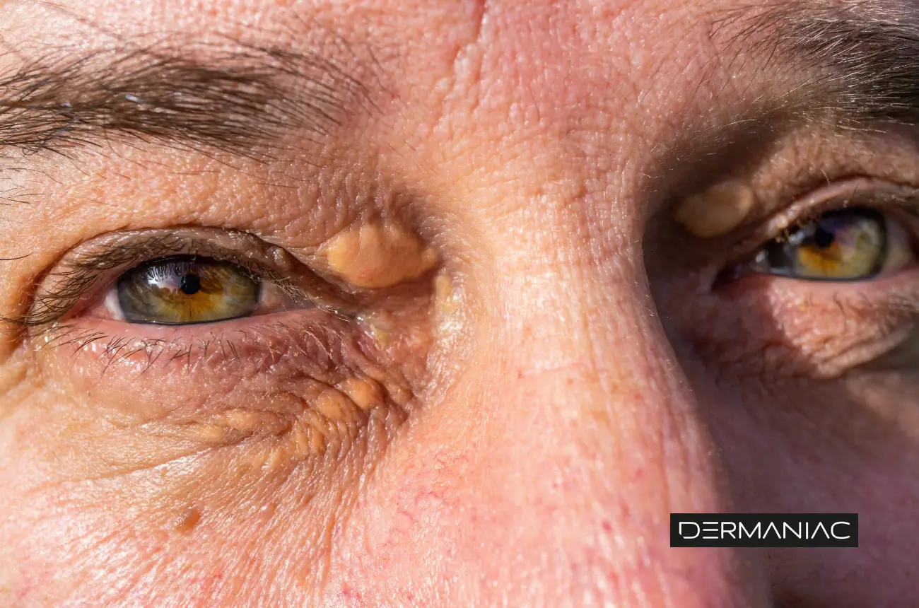 Hombre con xantelasmas