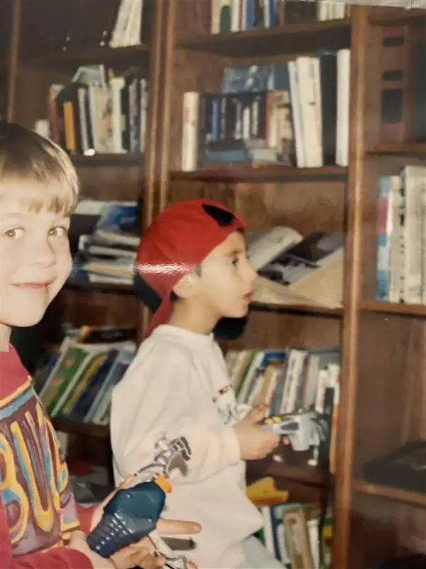 Steve playing video games as a kid