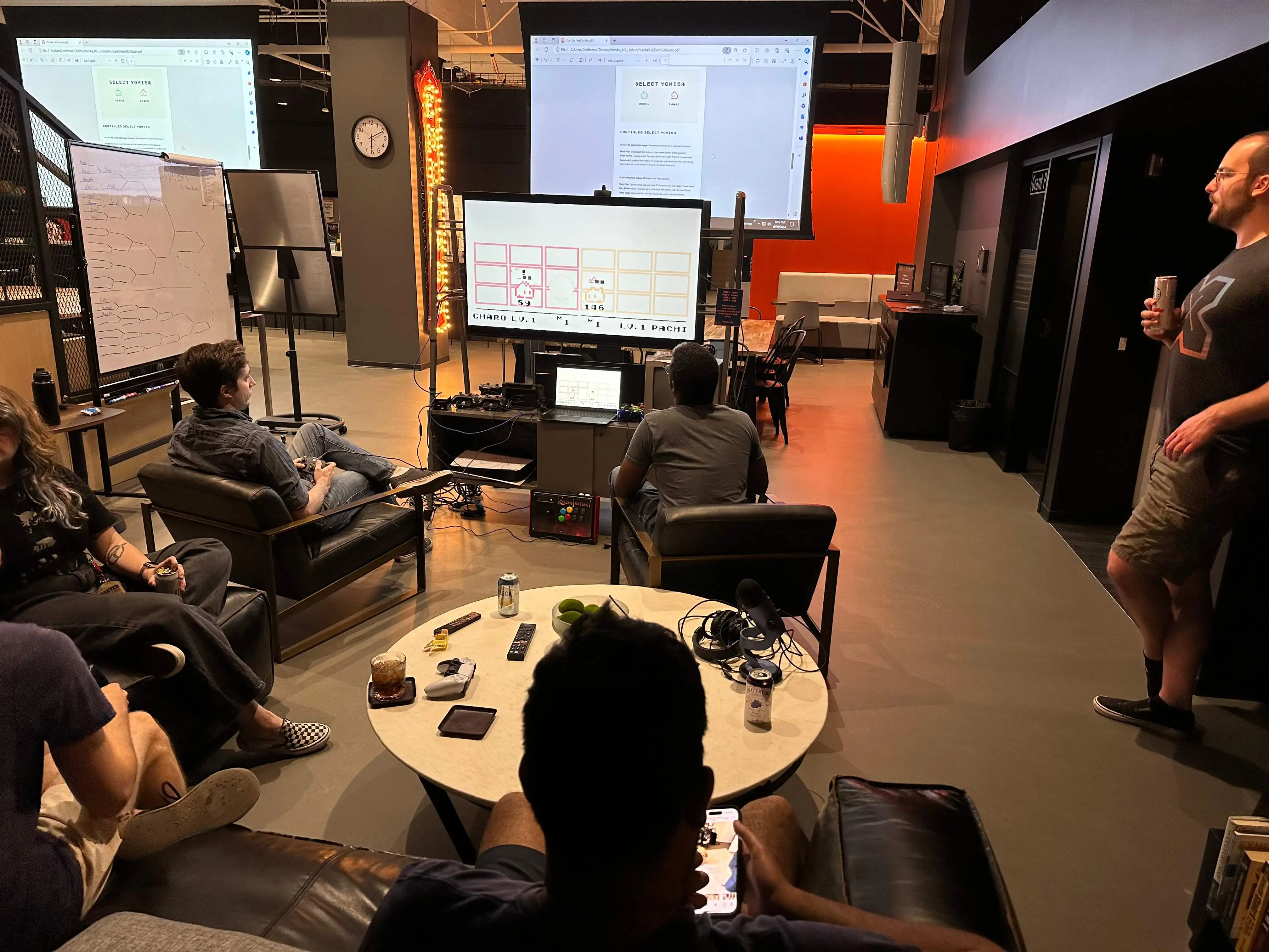 Iron Galaxy Chicago playing Steve's game, YOMIBA