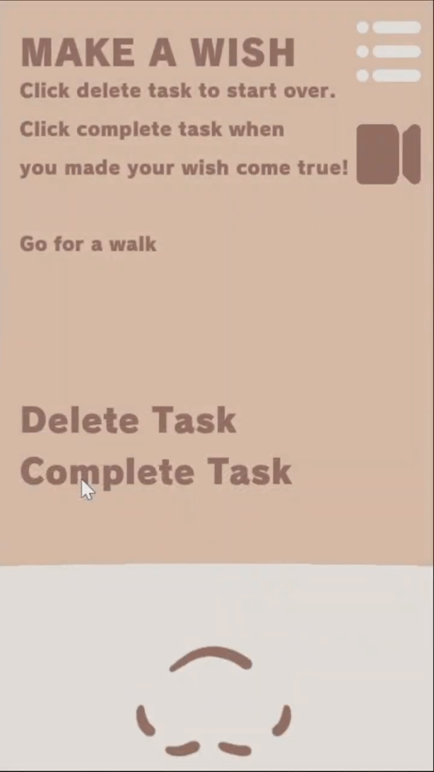 A gif of gameplay of Steve's "BEST WISHES"