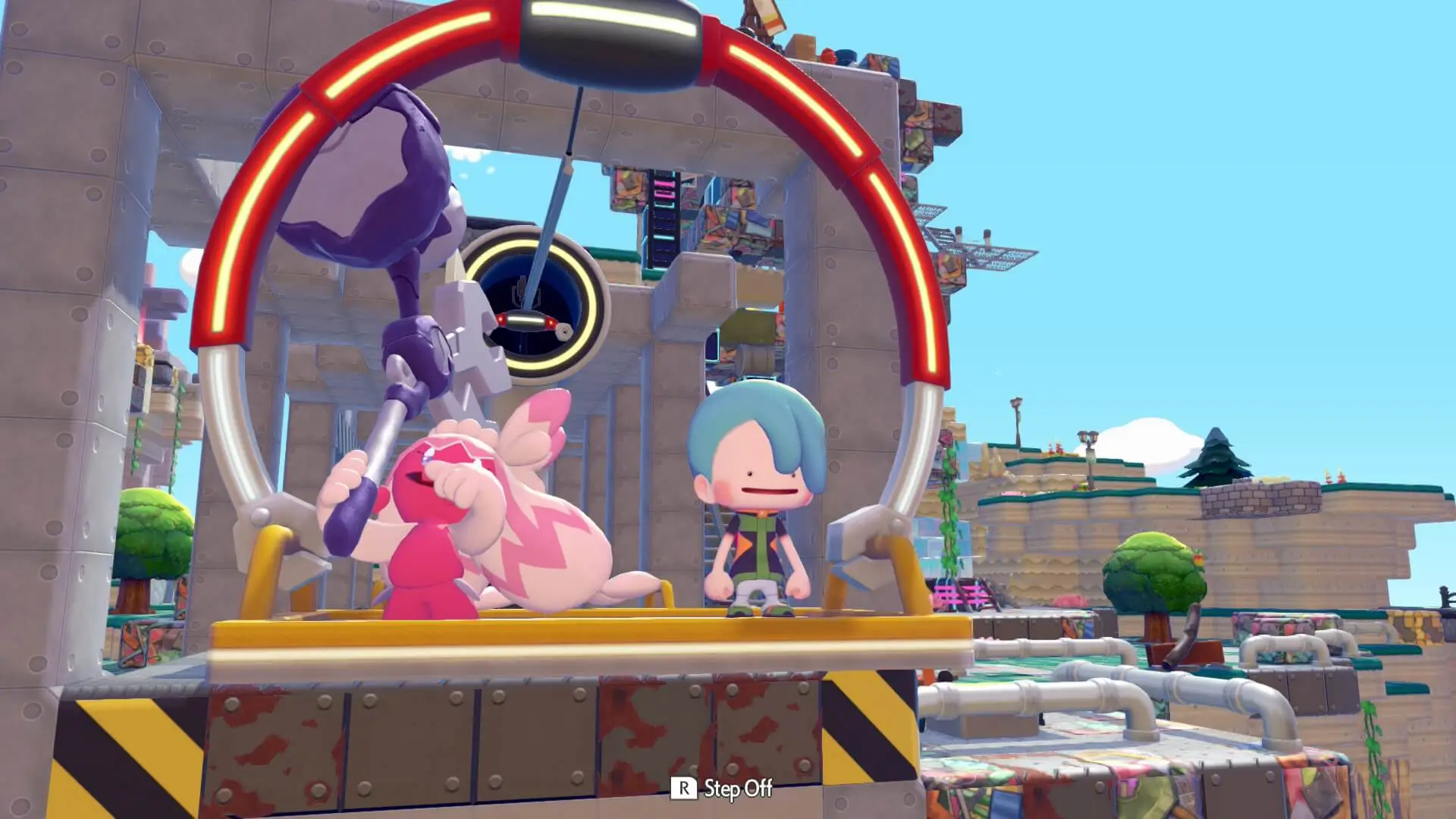 An image of Alex Deluzuriaga's Pokopia character and island