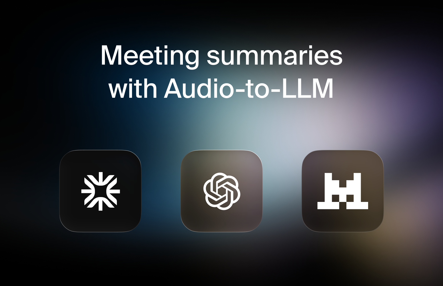 How to generate meeting summaries and action items with Audio-to-LLM