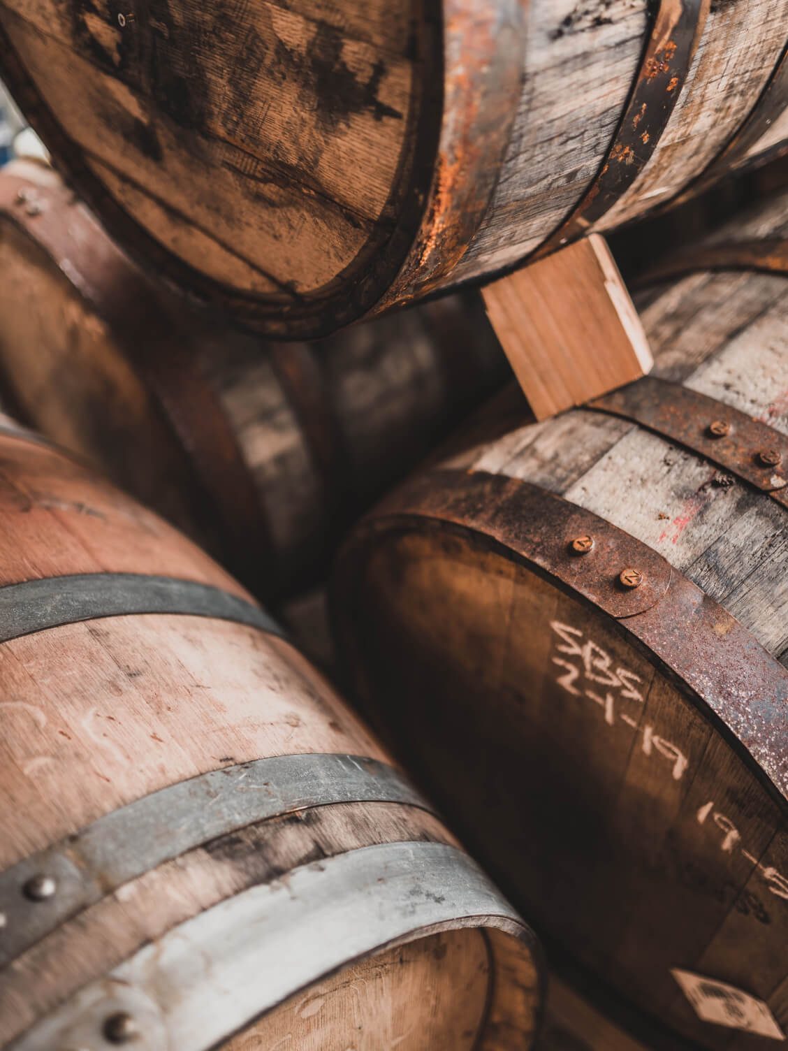A photo of casks together.