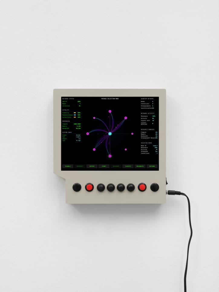 Jonas Lund, Network Maintenance #1, 2025. Courtesy the artist and OFFICE IMPART. Photo: Marjorie Brunet Plaza.