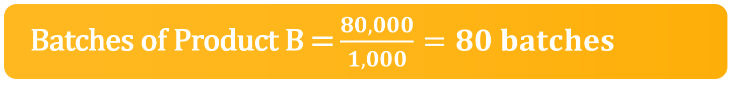 batches of product B
