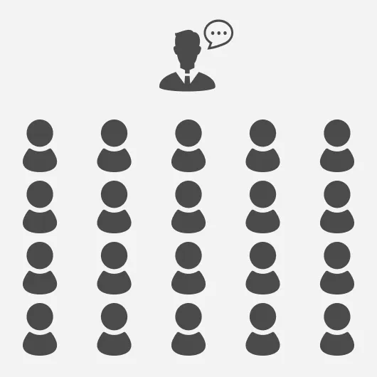 1クラスにつき講師が1人