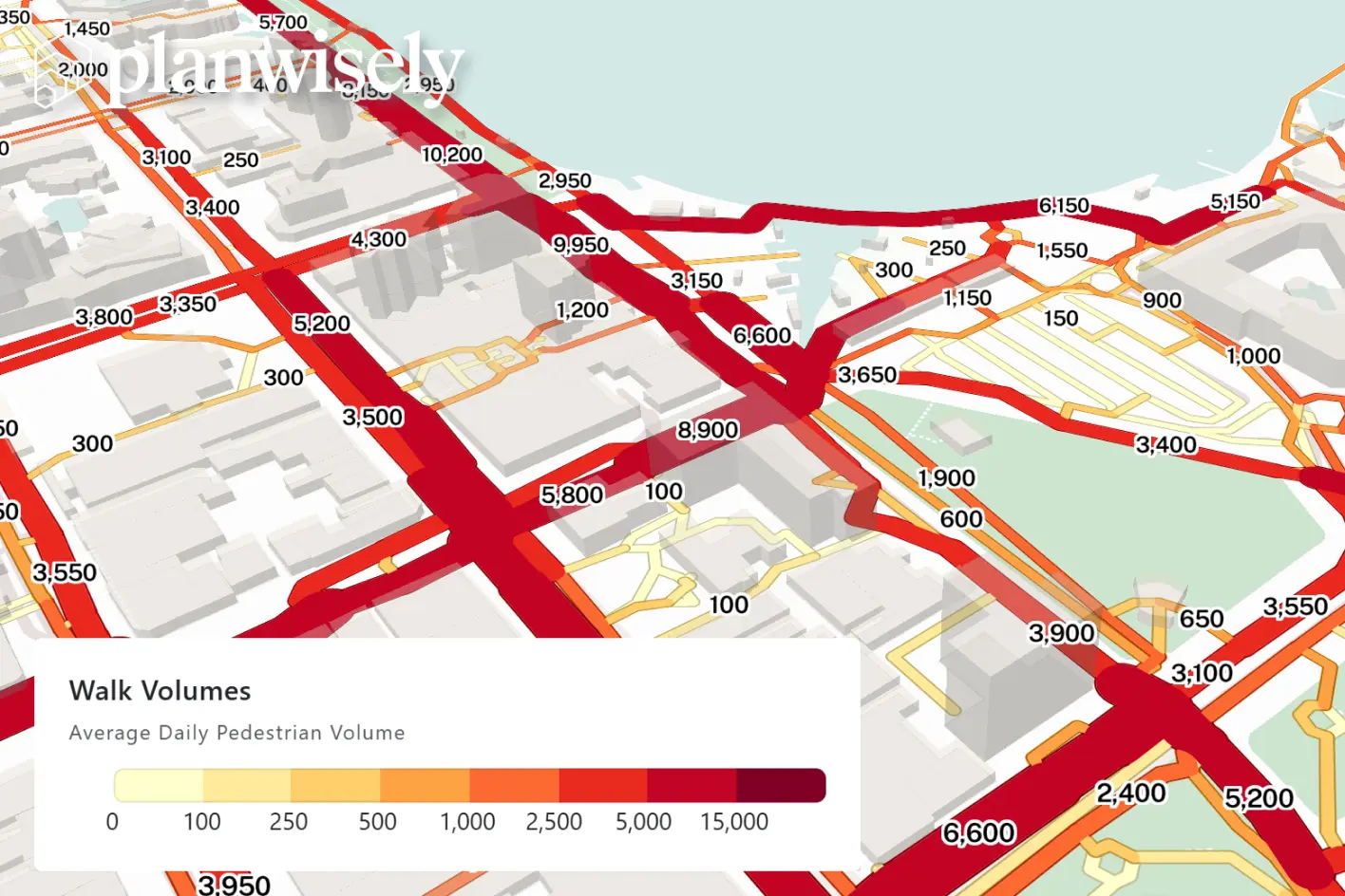 Pedestrian volumes