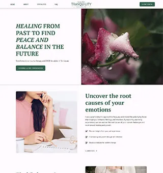 Website home page template for therapists and counselors | AC Digital