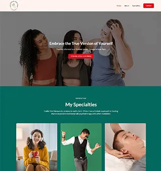 Website home page template for therapists and counselors | AC Digital