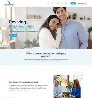 Website home page template for therapists and counselors | AC Digital