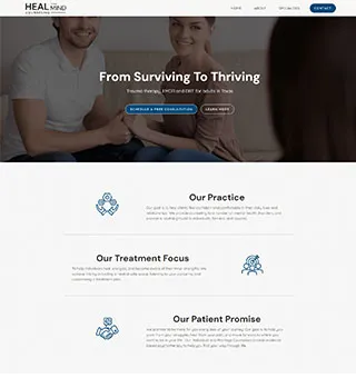 Website home page template for therapists and counselors | AC Digital