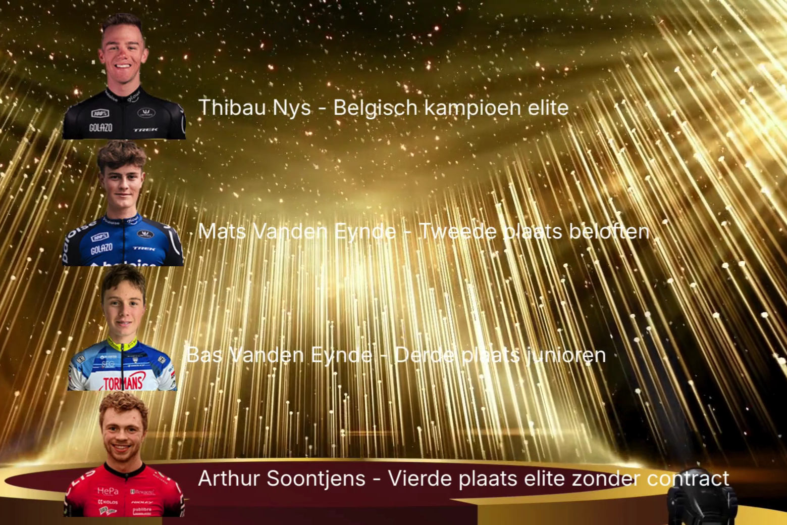 Onze oud-leerling op het BK veldrijden!