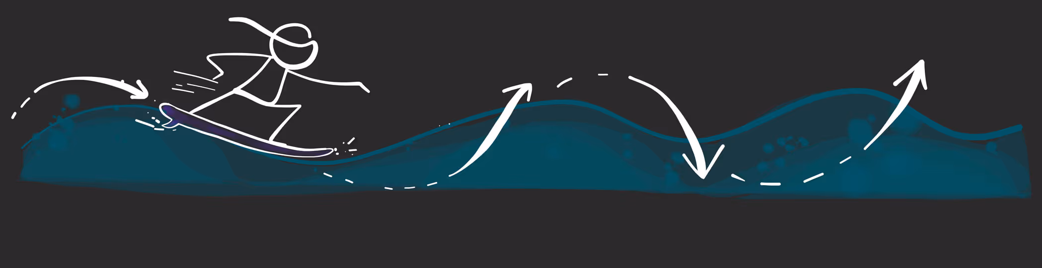 Illustration eines Surfers