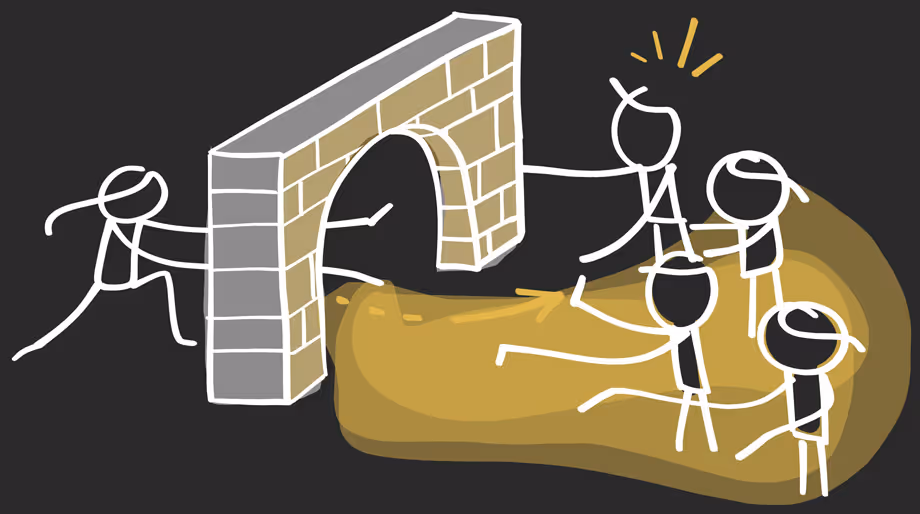 Illustration offenes Tor