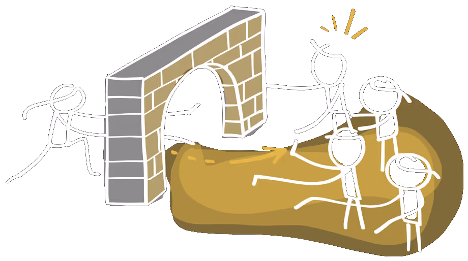 Illustration offenes Tor