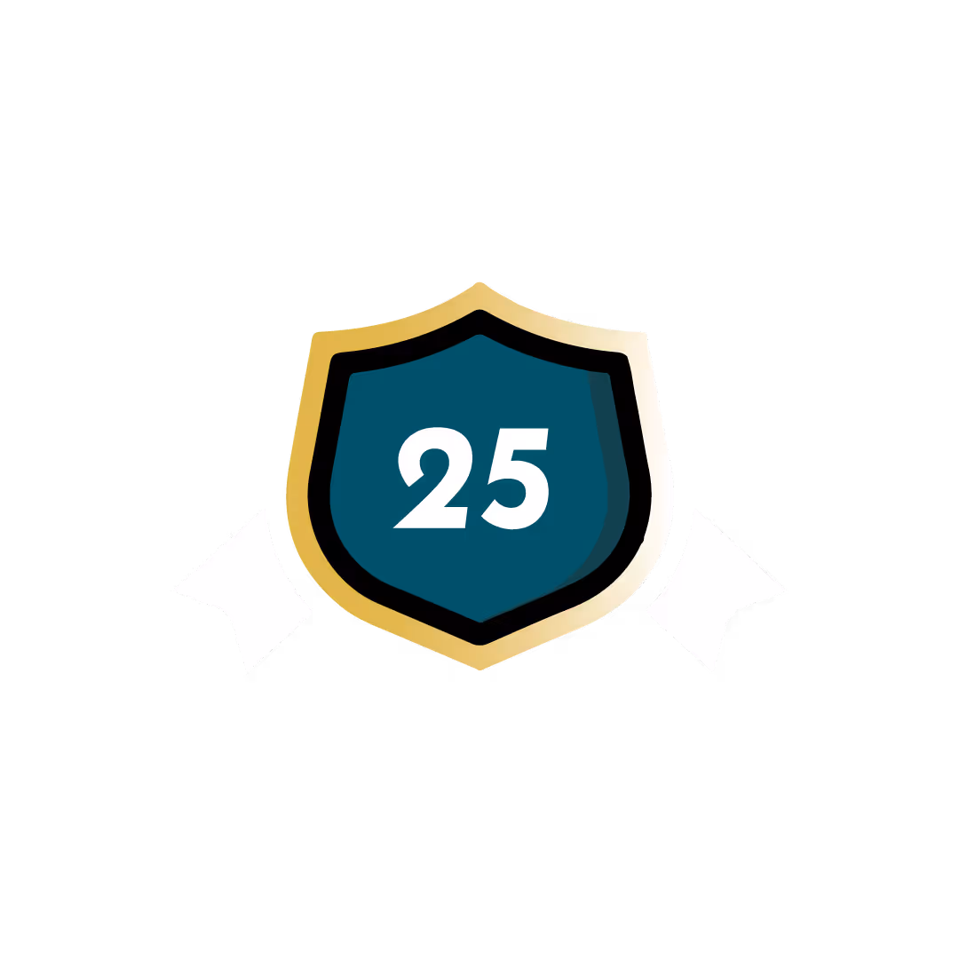 25 Jahre und Länder Symbol