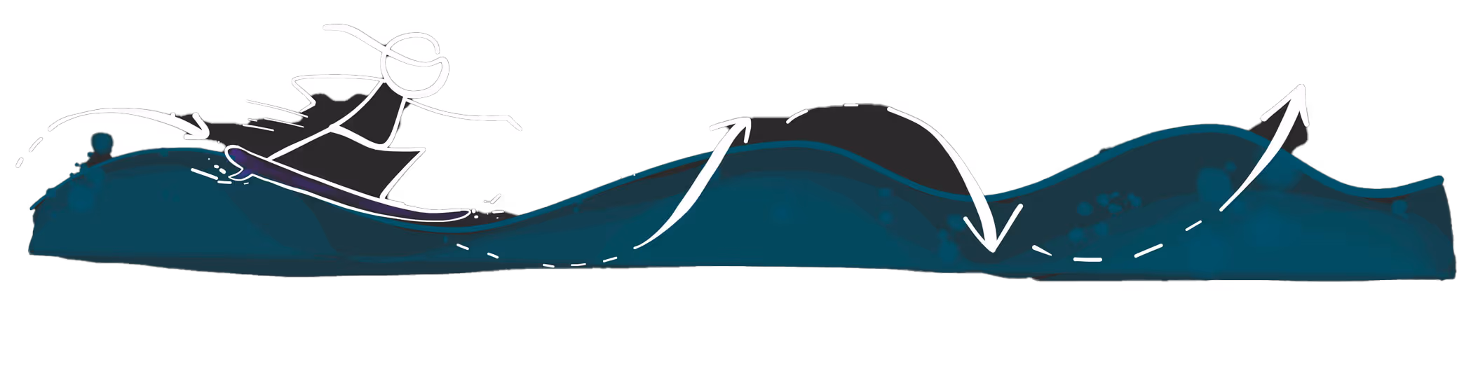 Illustration eines Surfers