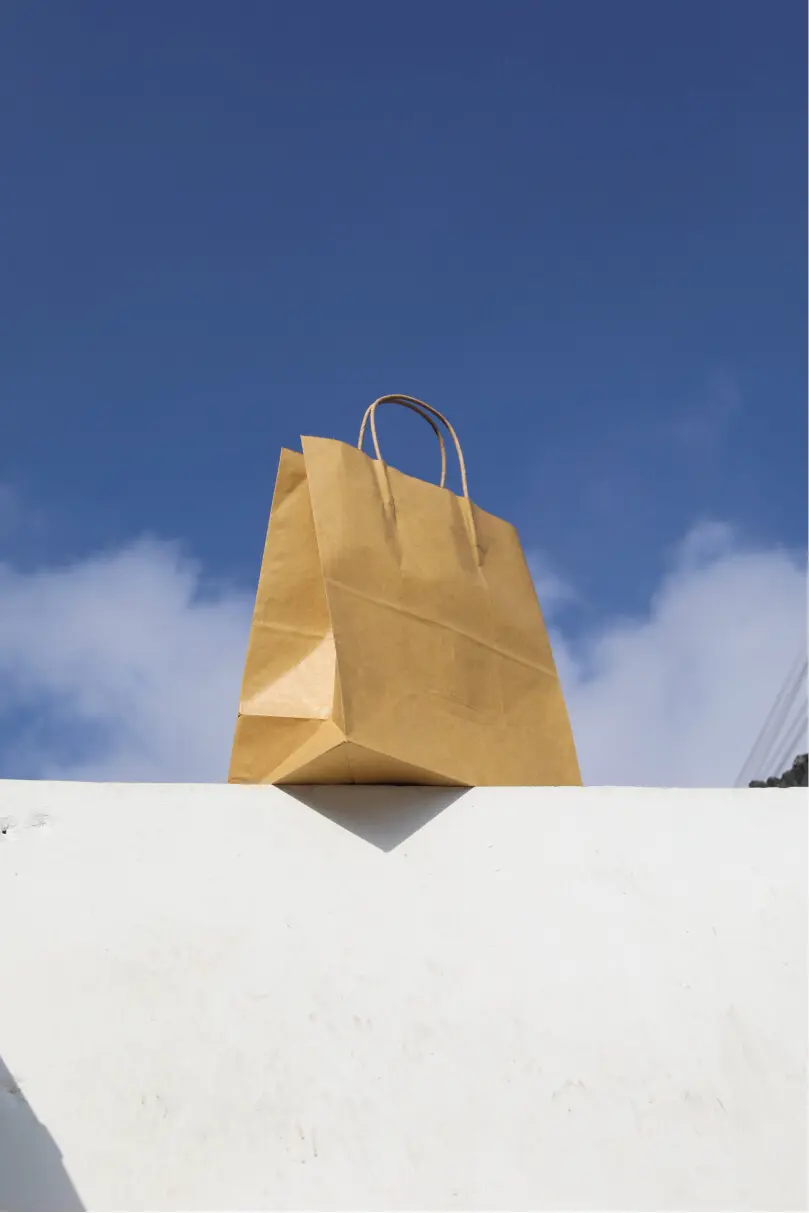 Sky bag mockup before editing