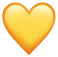 Coeur Jaune Emoji