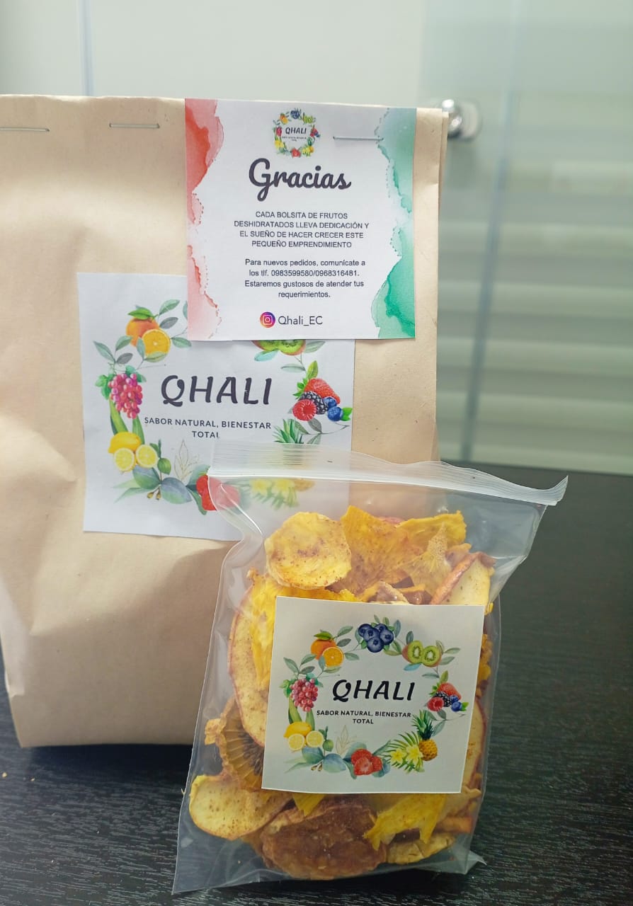 Verpakkingen met gedroogd fruit van Qhali