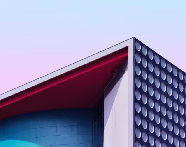 A futuristic building