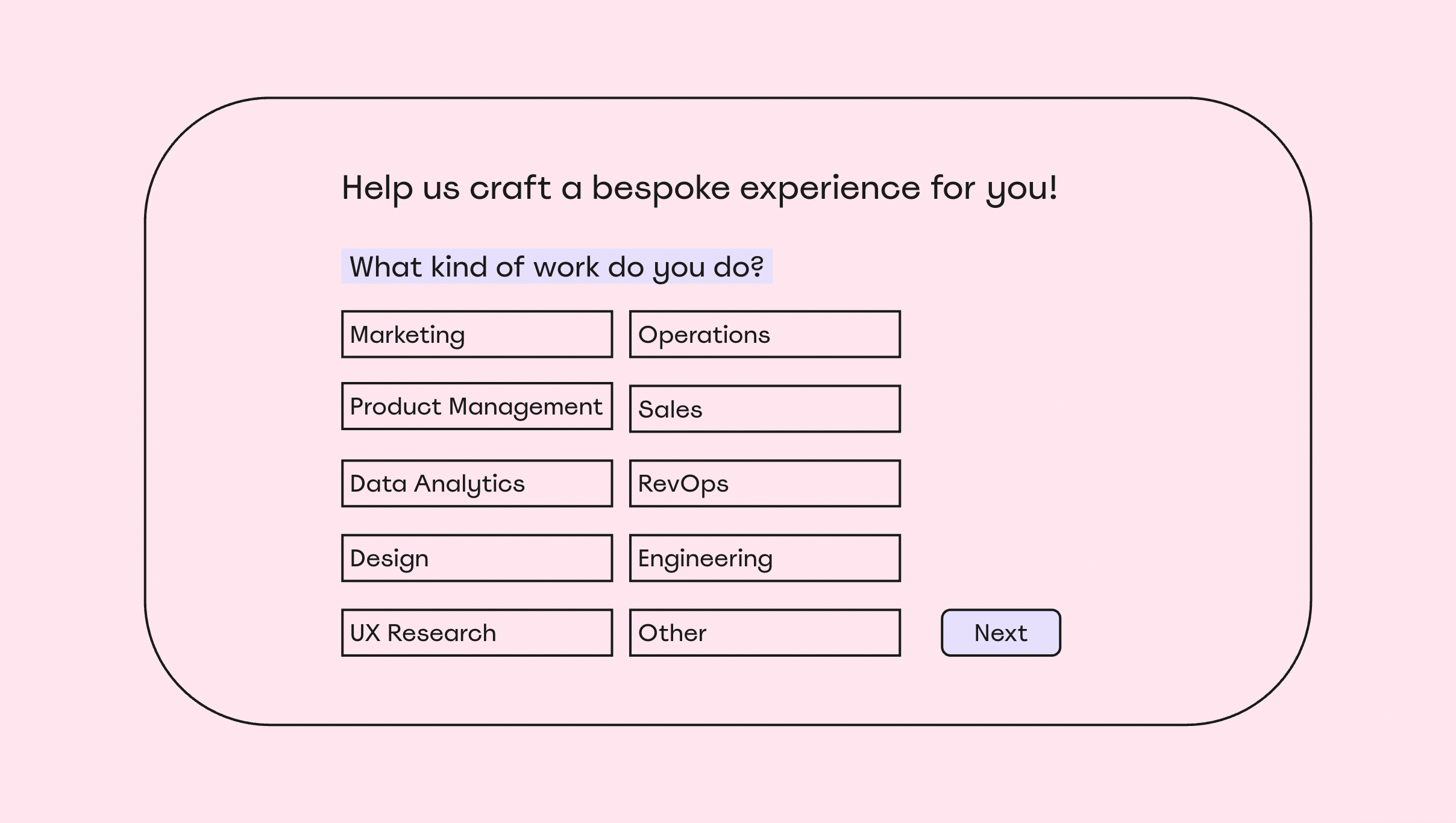 Predefined roles in a survey