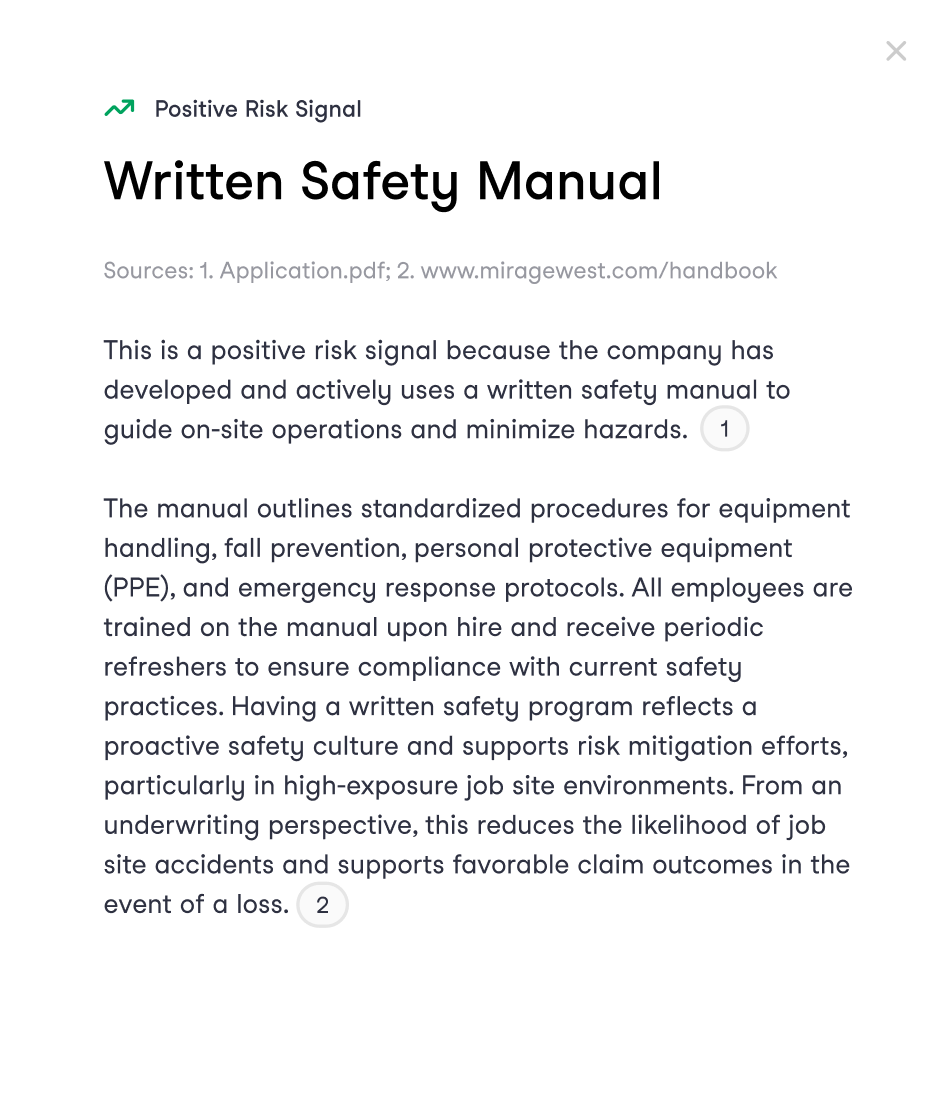 Written safety manual