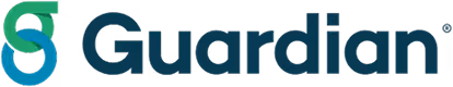 Guardian company logo with stylized green and blue letter G.
