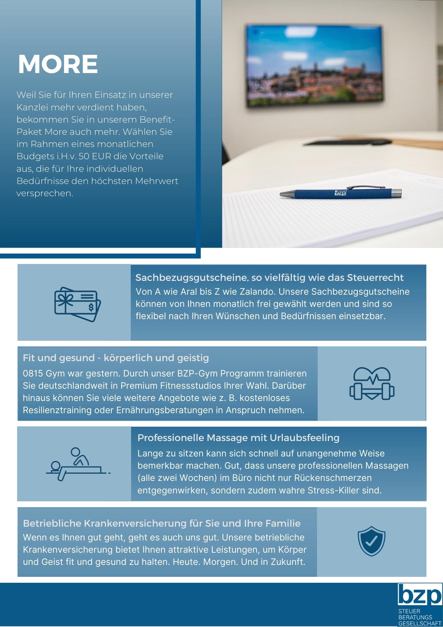 Katalogseite mit Mitarbeiterbenefits (Teilansicht)