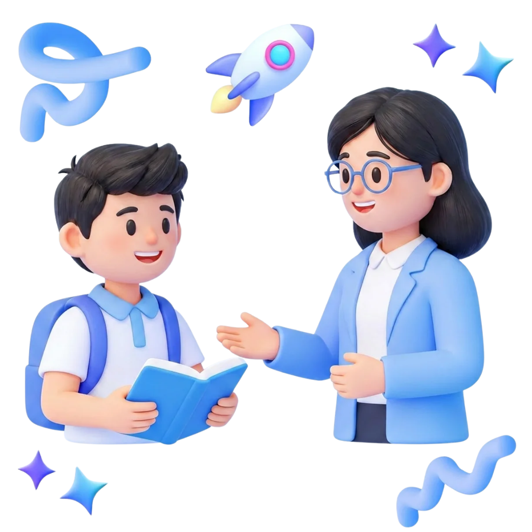 Tutor with a kid