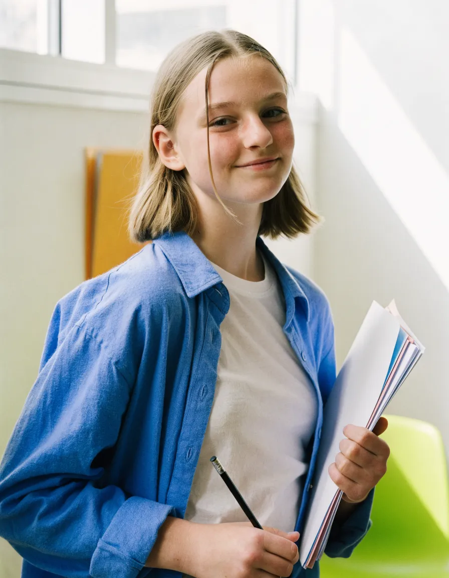 A student working through exam and test preparation with a certified teacher