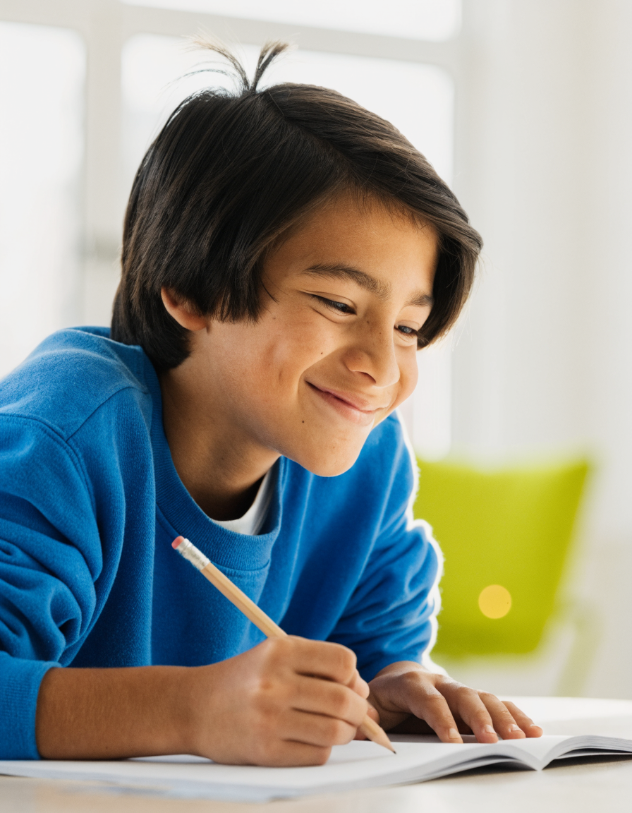 A student catching up on schoolwork with a certified teacher in a one-on-one tutoring session
