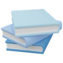A stack of blue books, representing English and literature studies