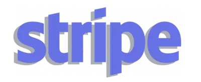 Stripe logo in blue text on a transparent background.