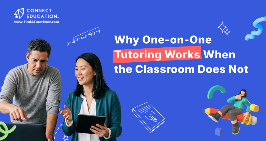 Connect Education blog post banner with kids and teachers