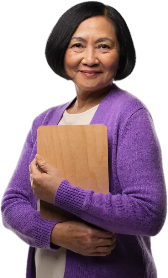 Parent smiling at a tutor match on her phone