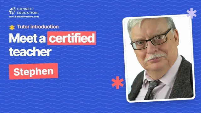 Video introduction: Stephen, a certified teacher on Connect Education
