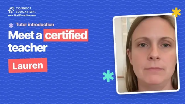 Video introduction: Lauren, a certified teacher on Connect Education