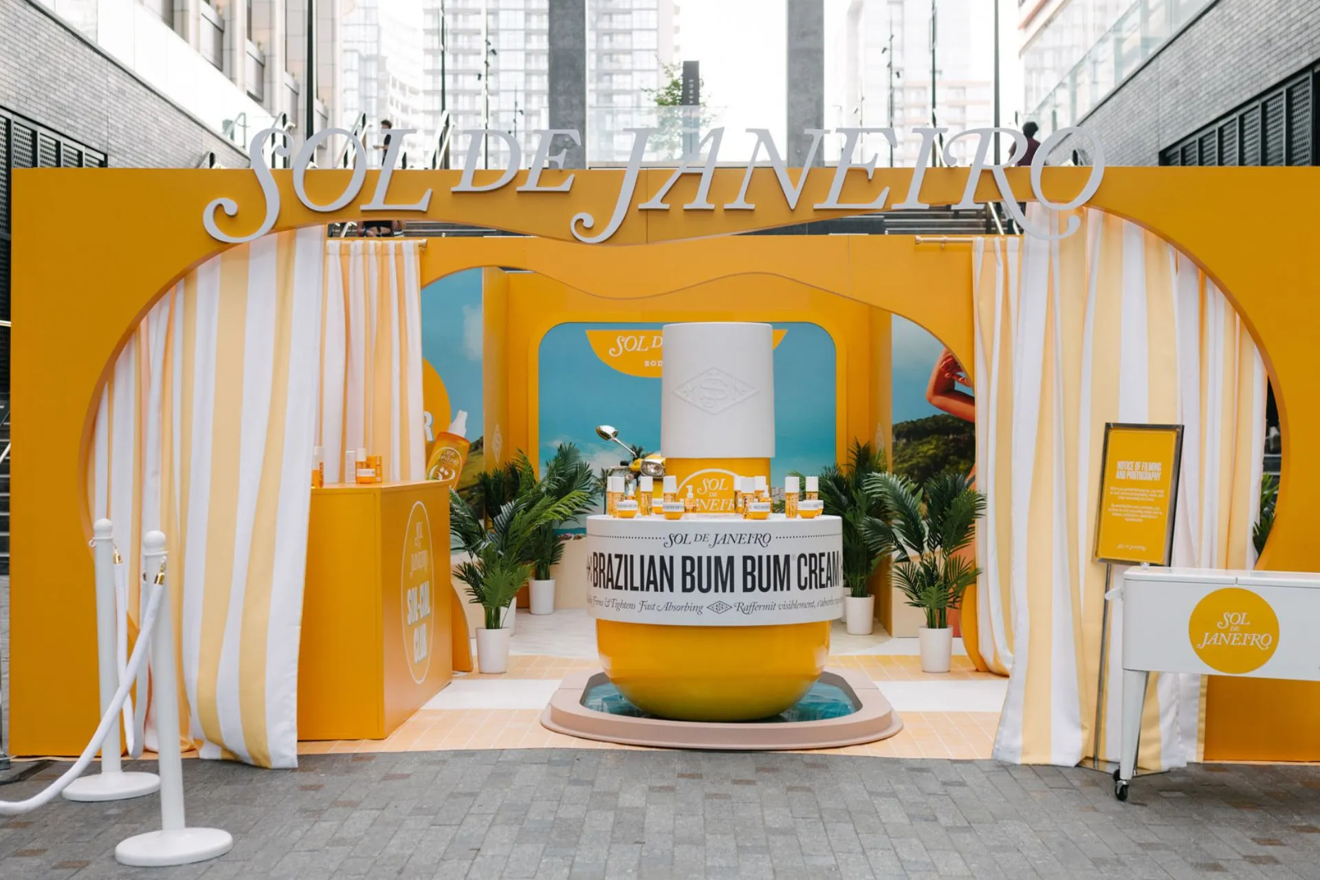Sol de Janeiro activation booth outdoors