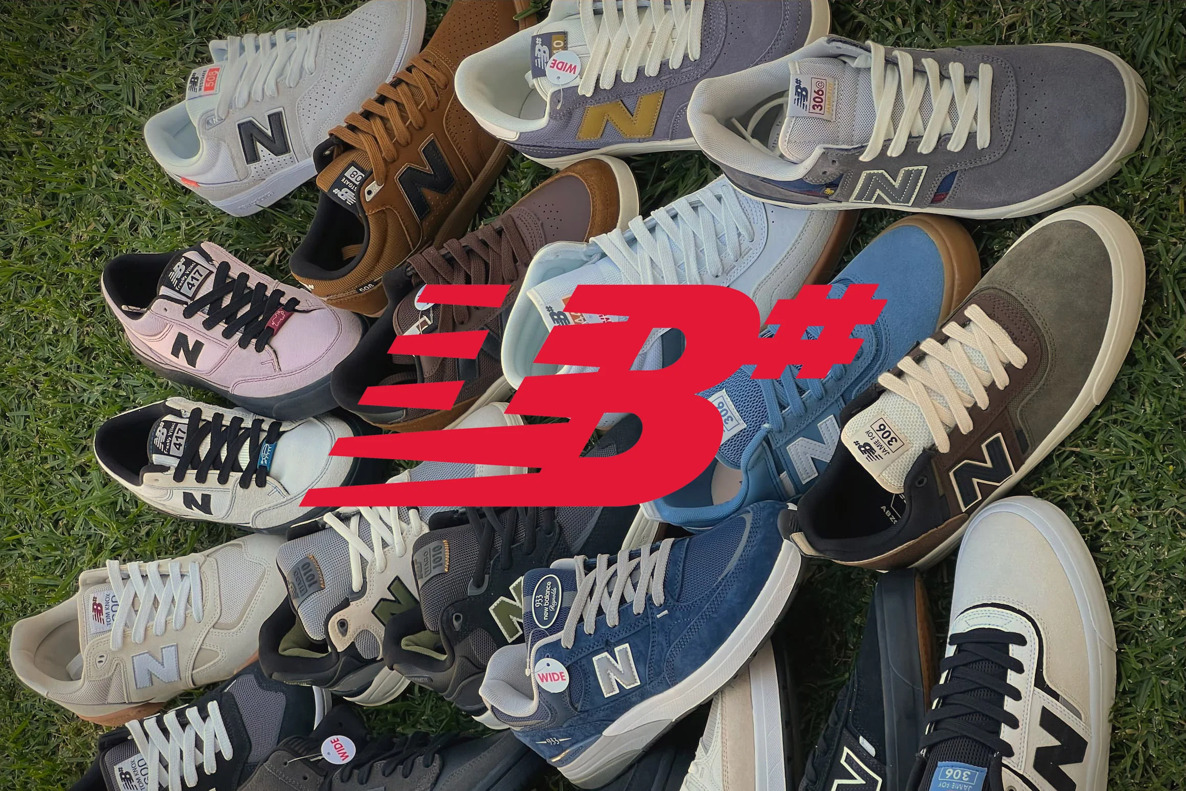 New Balance shoes presented for an LB Skate retail release.