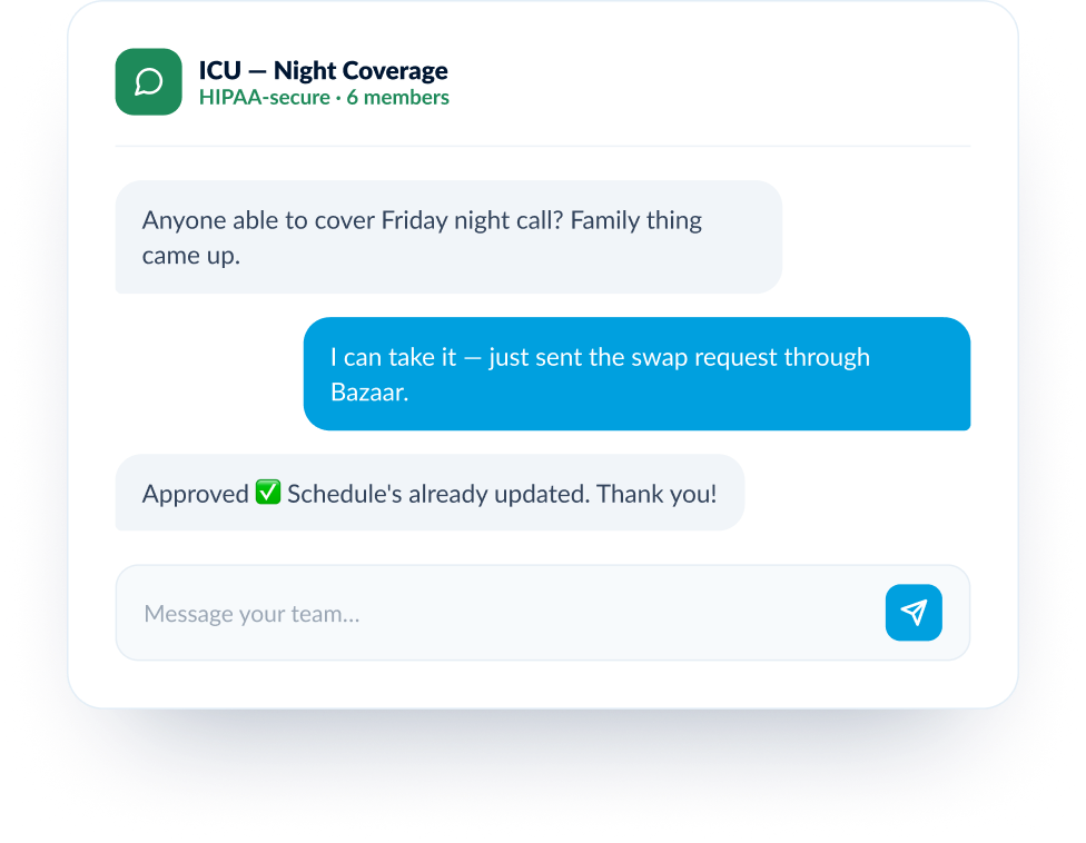 Meshages HIPAA-secure messaging in Mesh AI