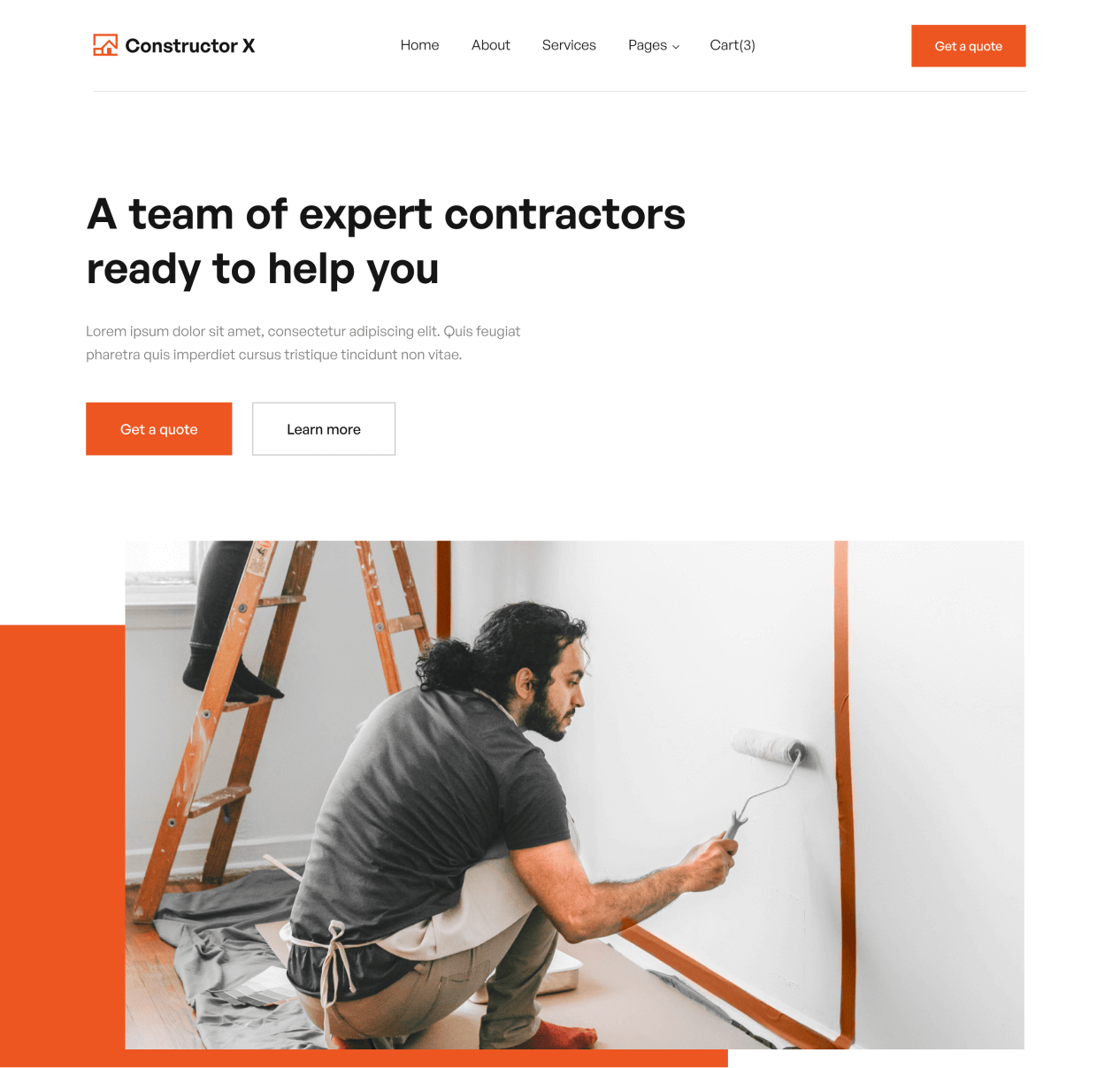 Constructor X - About page - Construction Webflow Template