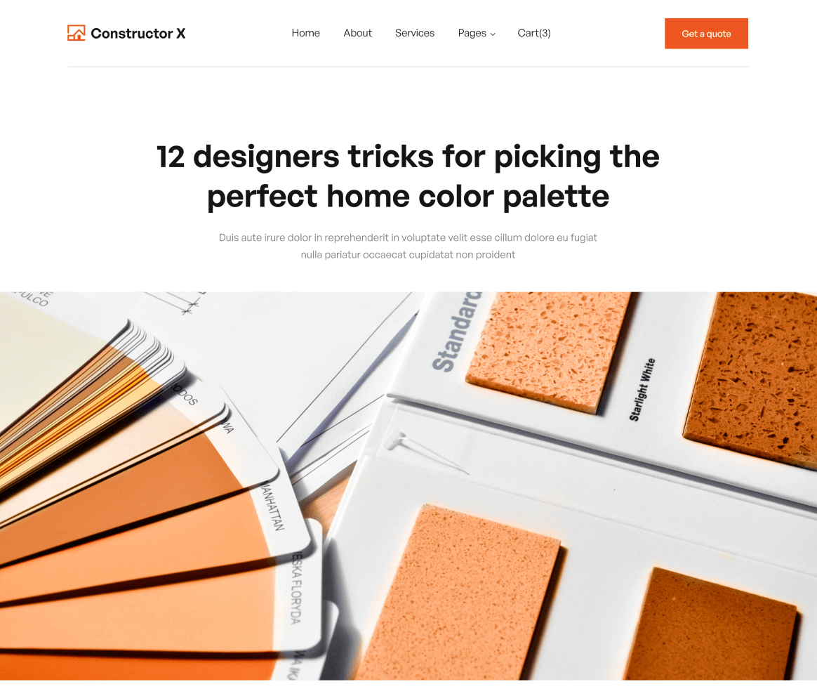 Constructor X - Blog Post page - Construction Webflow Template