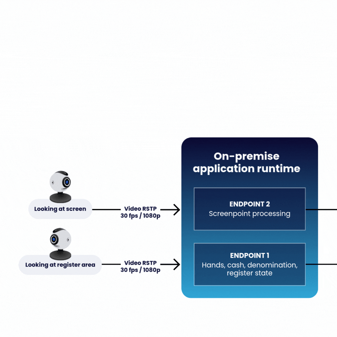 Flowchart of the EyePop.ai on-premise application runtime