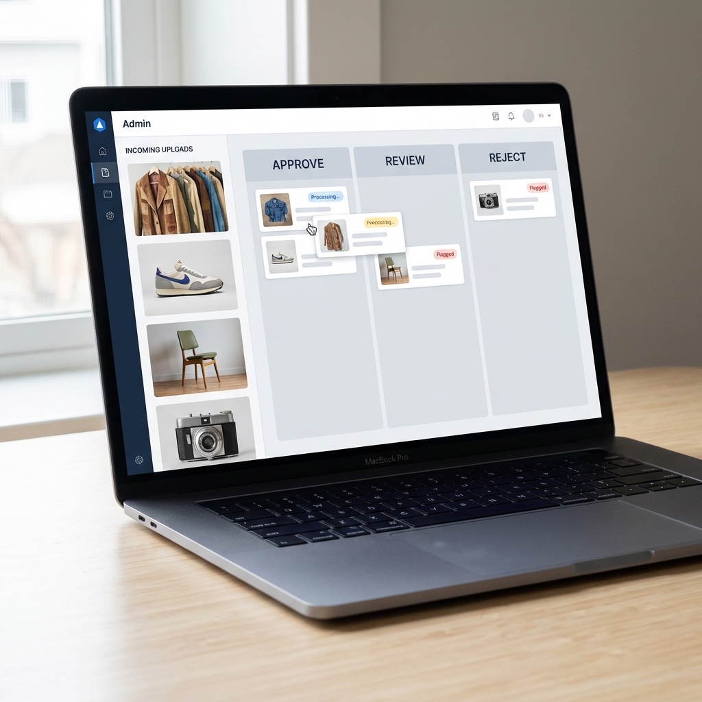 Three rooftop HVAC units installed on a white flat roof next to green trees.