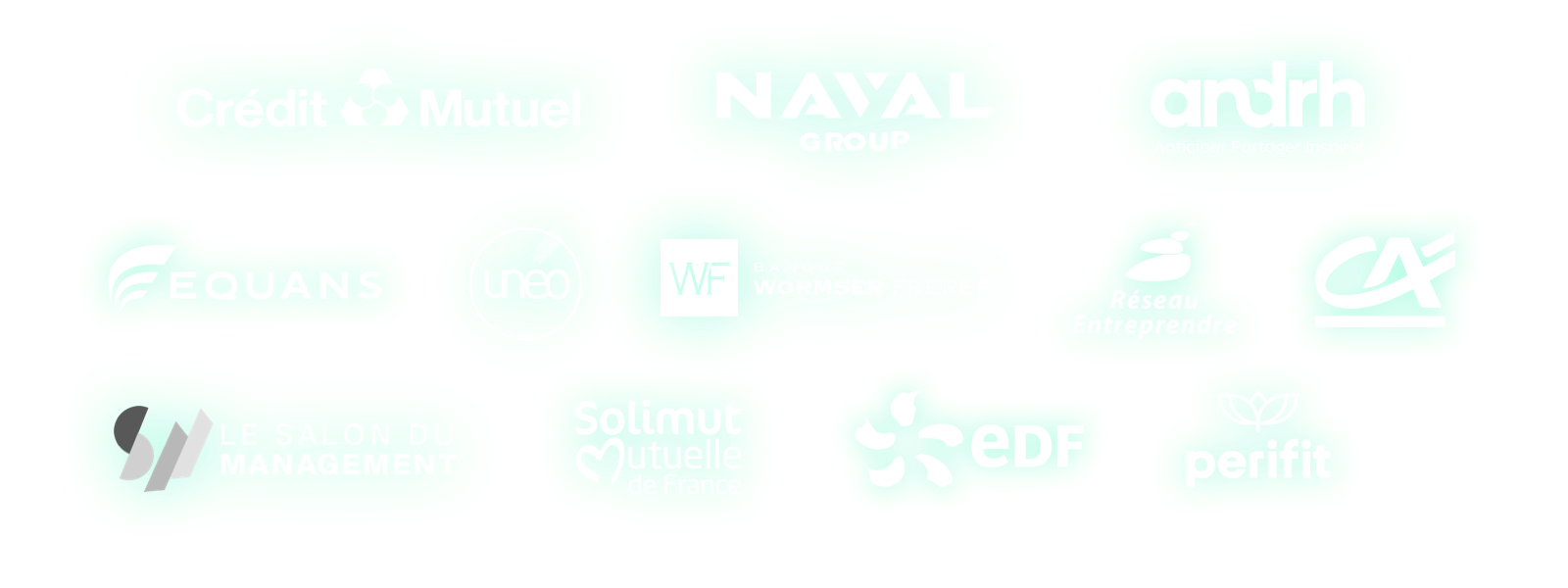 Crédit Mutuel, Naval Group, ANDRH, Equans, Uneo, Banque Wormser Frères, Réseau Entreprendre, Crédit Agricole, Salon du management, Solimut, EDF, Perifit