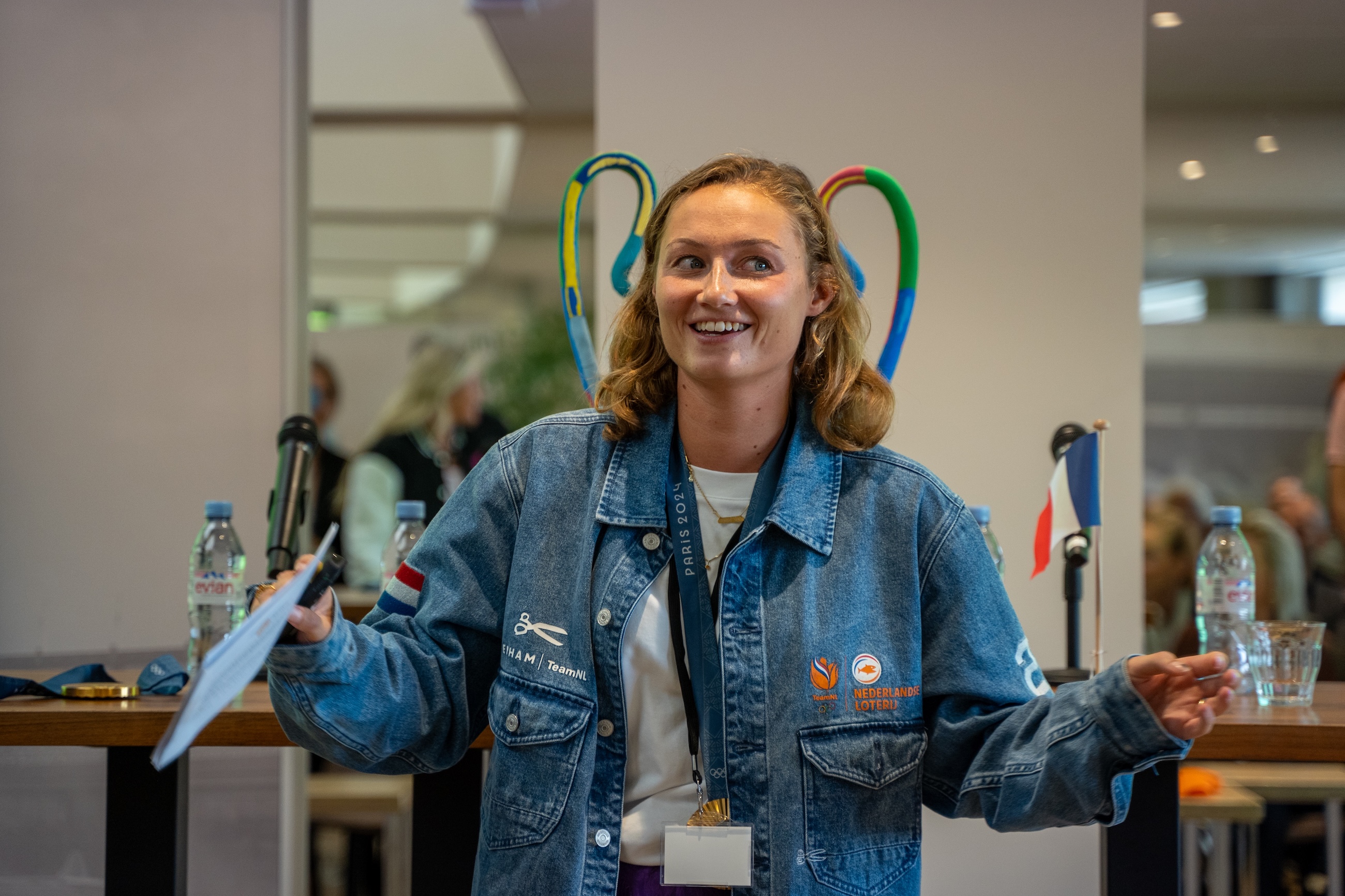 In de kleedkamer teamoverleg